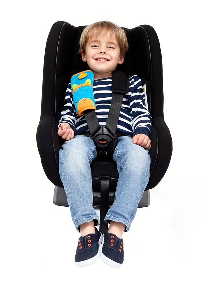 Trunki SnooziHedz Blue Seat Belt Pad for Kids, Soft Travel Comfort Cushion for Car Seats and Prams, Adjustable Seatbelt Shoulder Cover - Image 5