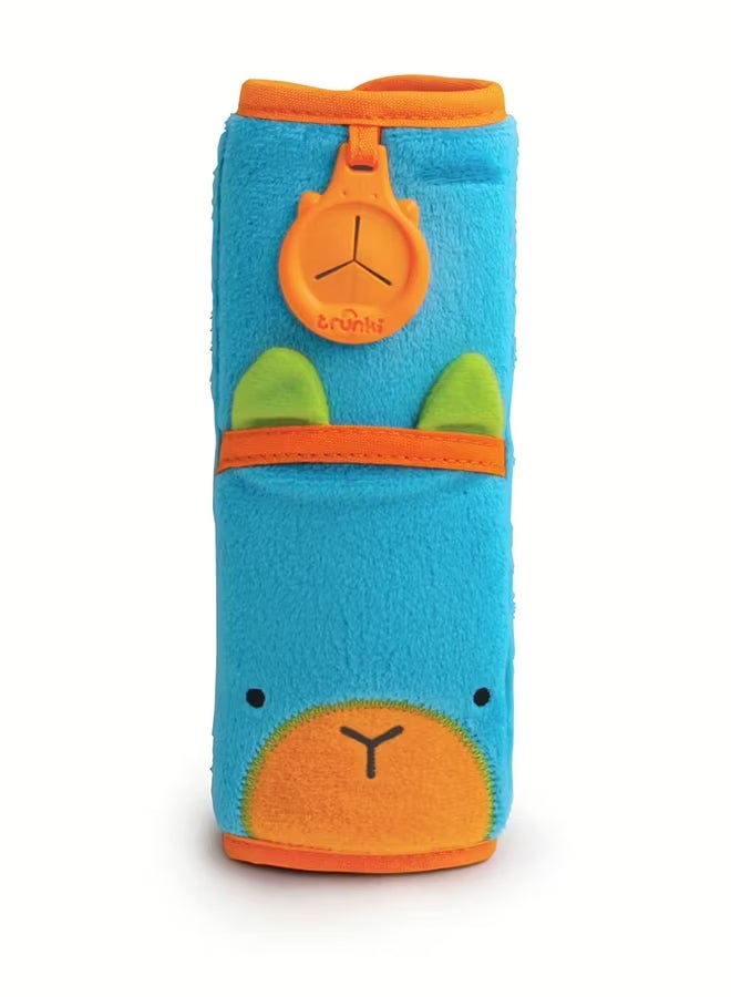 Trunki SnooziHedz Blue Seat Belt Pad for Kids, Soft Travel Comfort Cushion for Car Seats and Prams, Adjustable Seatbelt Shoulder Cover - Image 3