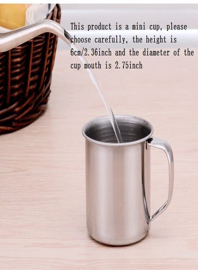 TBoxBo 6Pcs/Set 6 CM / 2.36 Inch Stainless Steel Coffee Cup 4 oz Stainless Steel Espresso Cups Small Camping Mugs Small Metal Cups Durable Tea Mug Cups for Camping - Image 3