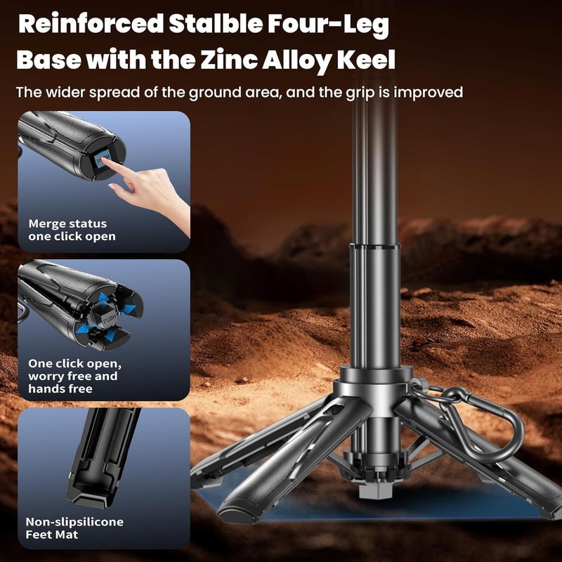 FKU 2025 Stainless Steel P15 MINI Pocket Monopod Retractable Selfie Stick Tripod with Wireless Shutter with Keychain Pocket Size,3 in 1 Mini Phone Grip 2 Cold Shoe,10M/393.7'' Wireless Shutter (P15) - Image 5