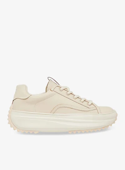 MISSY Women Solid Chunky Sole Sneakers with Lace-Up Closure