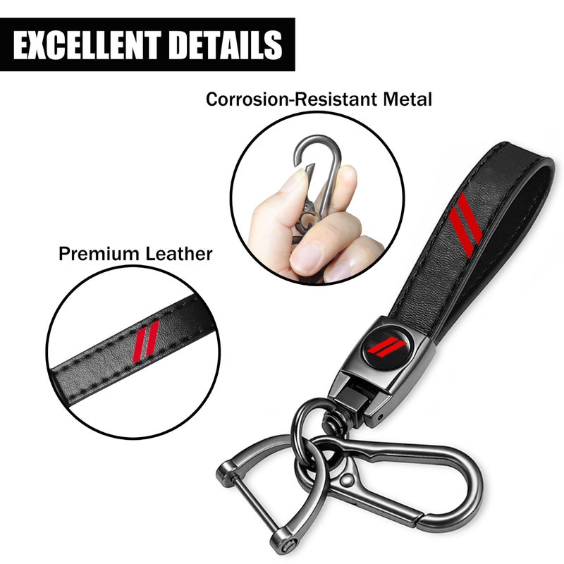 YOSRTER Key Fob Cover with Keychain for Dodge Charger Durango Challenger Journey Dart Remote Control Key Fob Protect Shell Key Holder for Dodge Accessories (Red Trim) - Image 4