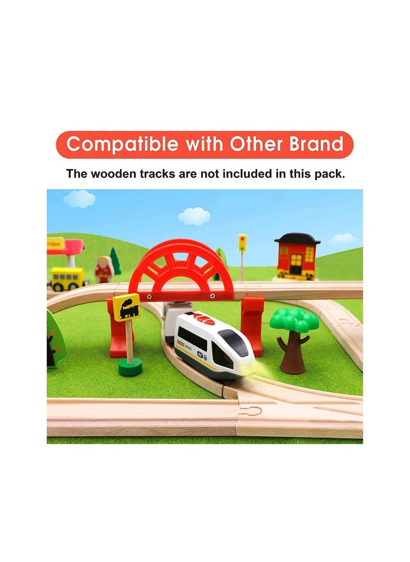 Generic - Battery-Powered High-Speed Locomotive Train with Magnetic Connection, Compatible with Brio, Thomas, and Chuggington - Inspires Creativity in Toddlers with Powerful Motor and Fun Toy Design. - Image 1
