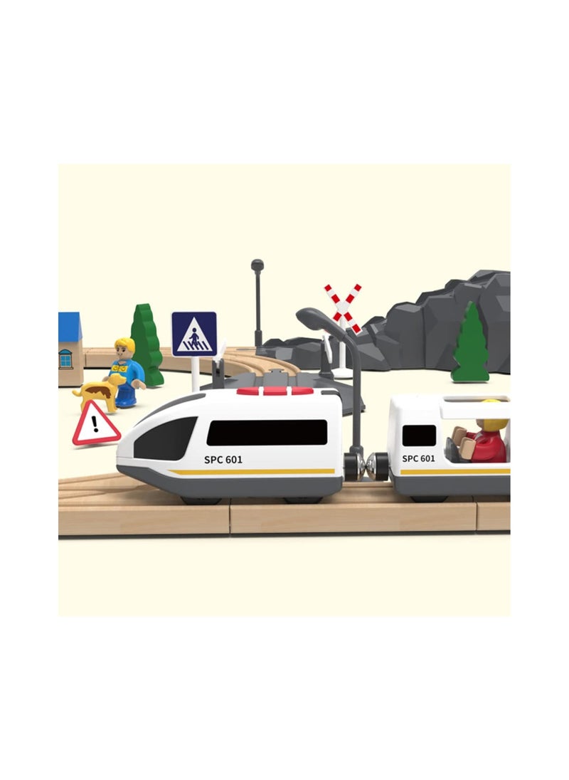 Generic - Battery-Powered High-Speed Locomotive Train with Magnetic Connection, Compatible with Brio, Thomas, and Chuggington - Inspires Creativity in Toddlers with Powerful Motor and Fun Toy Design. - Image 1