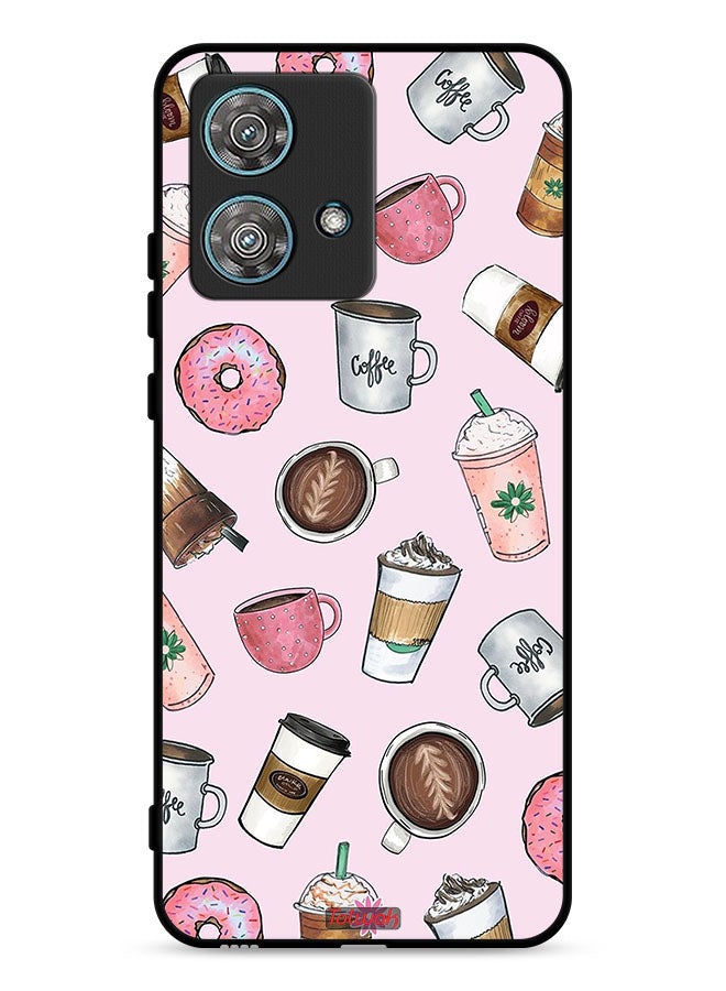 Tolwak Motorola Edge 40 Neo 5G Protective Case Cover Coffee Lover Art - Image 1