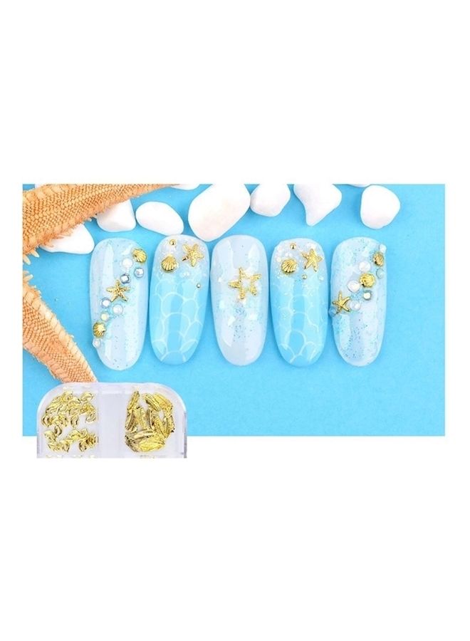 نيبمينينت قطع مرصعة بنقوش هندسية لتزيين الأظافر ذهبي - Image 4