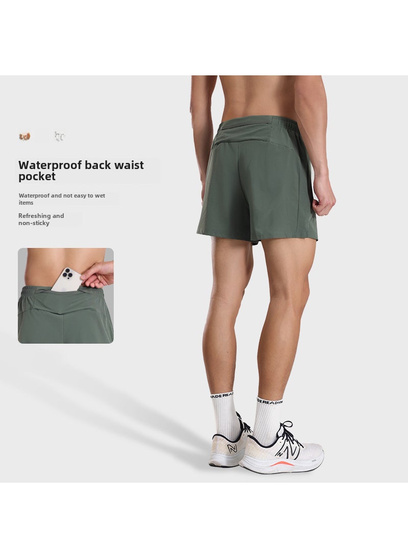 Quick-Dry Running Shorts Breathable Fitness Black  - Image 2