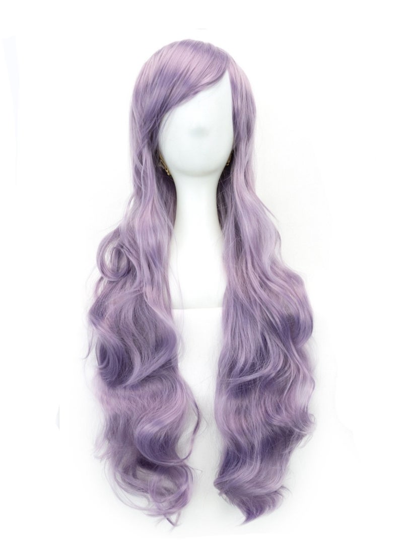 80cm anime long curly hair high temperature silk curly hair cosplay wig costumes dress up wig - Image 1