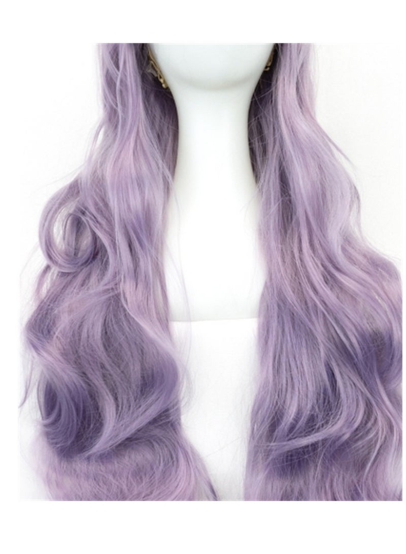 80cm anime long curly hair high temperature silk curly hair cosplay wig costumes dress up wig - Image 3
