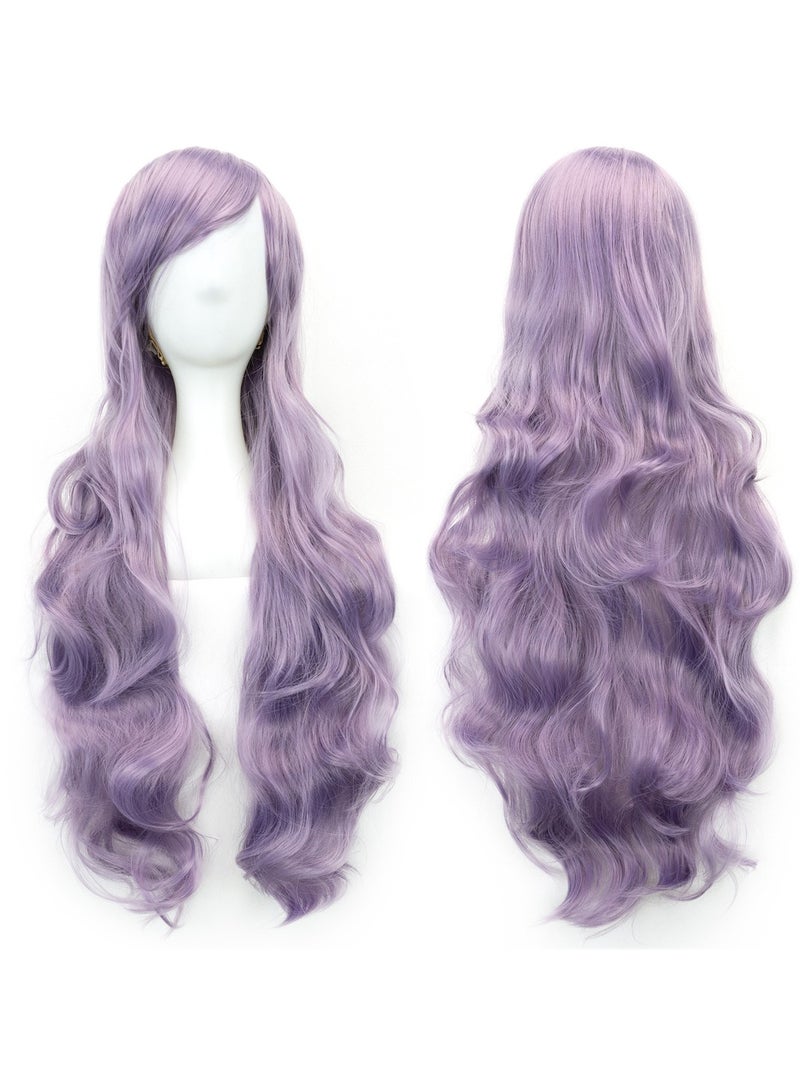 80cm anime long curly hair high temperature silk curly hair cosplay wig costumes dress up wig - Image 2