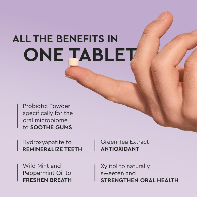Boka Travel Size Mouthwash Tablets - Hydroxyapatite, Fluoride Free & Alcohol Free - Chewable Tablets to Freshen Breath, Kill Odor Quickly - (90 Pcs, Mint) - Image 2