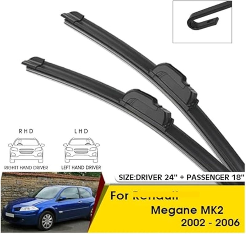Wivplex Car Front Wiper Blades for Renault Megane MK2 - Image 2