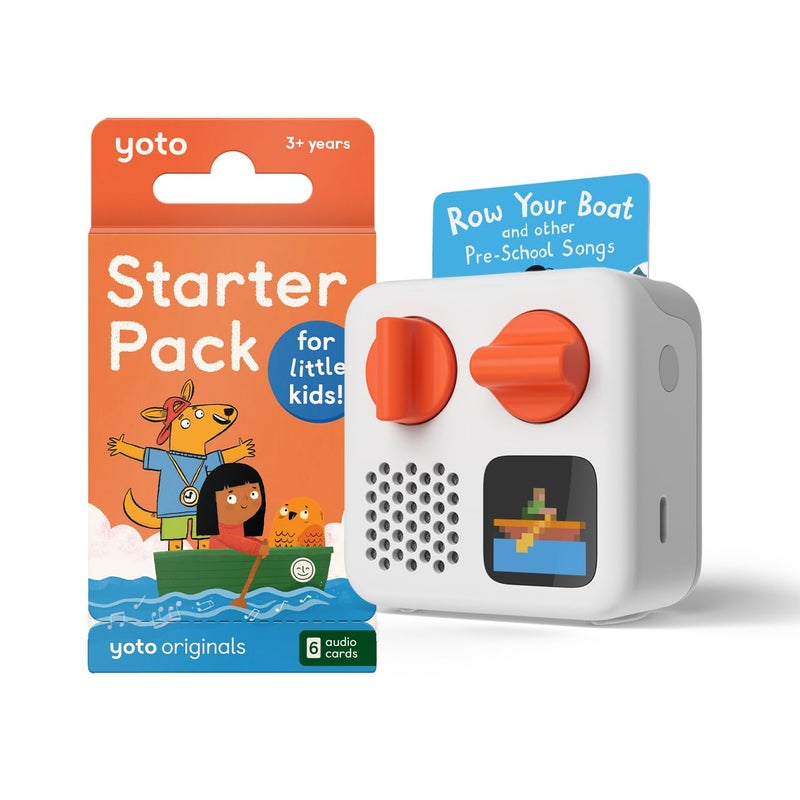Yoto Mini 2024 Edition Starter Pack for Little Kids Bundle ScreenFree Bluetooth Audio Player Allin1 Travel Device for Stories Music Podcasts Radio Use as Speaker or with Headphones - Image 2