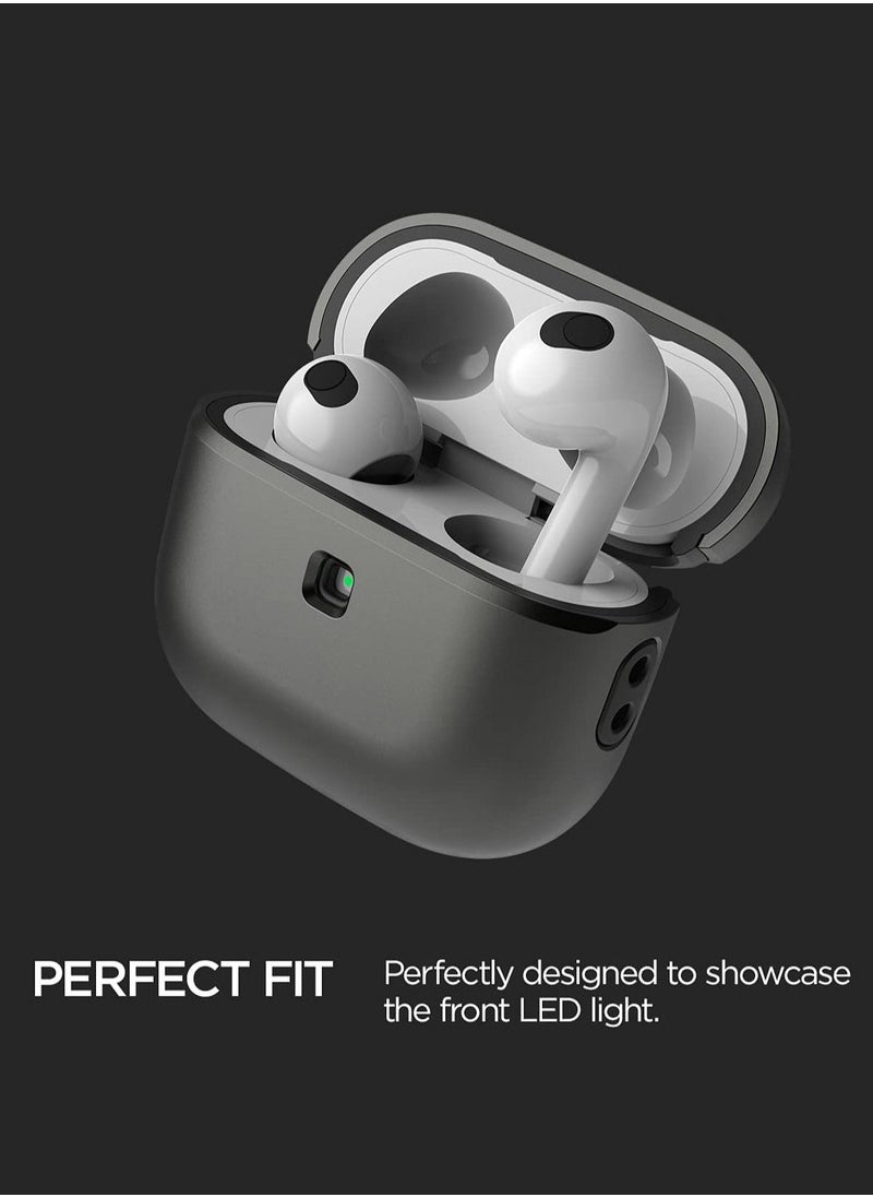 VRS Design - Modern for Airpods 3 Case Cover (2021) with Leather Strap - Metal Black - Image 1