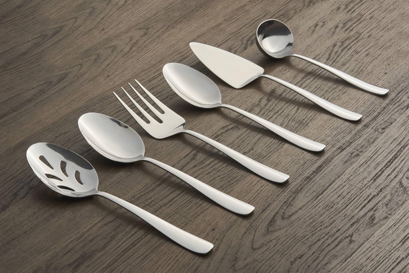Cambridge Silversmiths Bourne Mirror Oversized 6 Piece Serving Set, Silver - Image 4