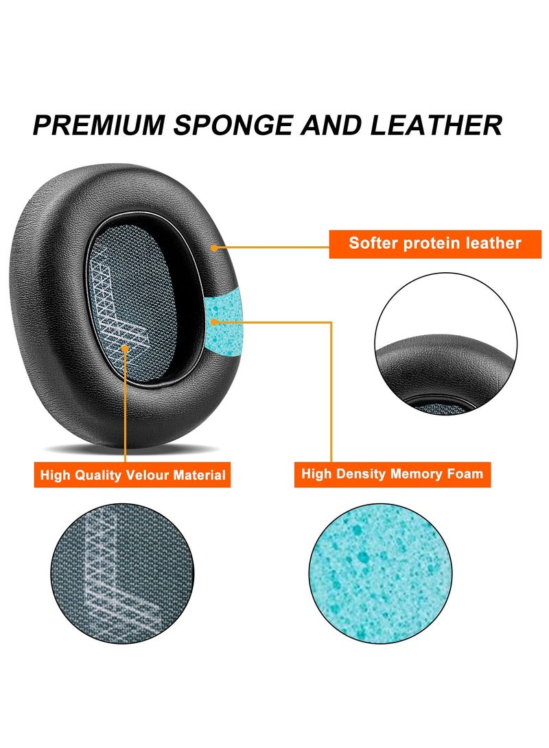 Live 650 BTNC E65BTNC Ear Cushion Memory Foam Softer Leather Ear Pads Replacement Compatible with JBL E65 E65BTNC / Duet NC/Live 650BTNC Live 660 BTNC Headphones (Black)  - Image 5