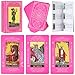 Fofeadm Pink Tarot Cards for Beginners with Meaning on Them Tarot Deck Cards with Guide Book - Image 2