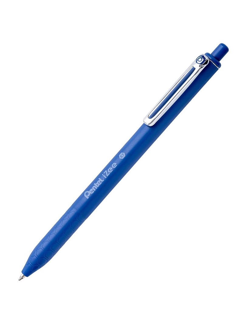 Pentel 4-Piece Izee Retractable Ballpoint Pen 0.7mm Tip Blue Ink - Image 2