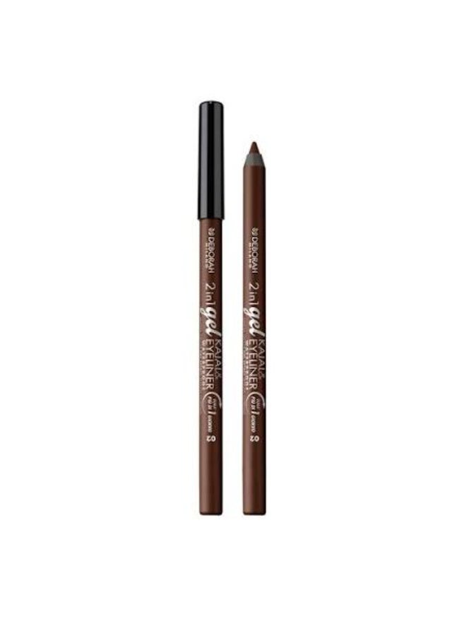 DEBORAH D 2 IN 1 GEL KAJAL & EYE LINER PENCIL W.P 05 - DEBORAH - Image 1