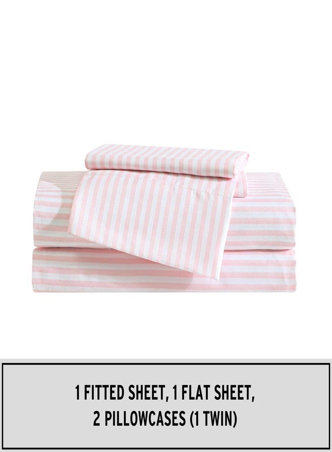 Eddie Bauer Kids - Full Sheets, Stain-Resistant Toddler Bedding with Matching Sham(s), Super Soft, Ideal Girl Room Essentials (Little Stripe Pink, Full) - Image 4
