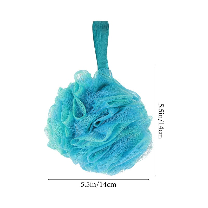 Colorful Gradient 4pc Exfoliating Mesh Shower Puff Body Scrubber Set - Image 3