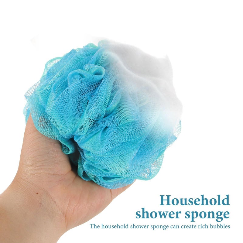 Colorful Gradient 4pc Exfoliating Mesh Shower Puff Body Scrubber Set - Image 5