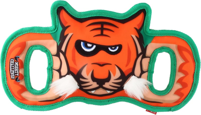 GiGwi Extra Durable Mighty Challenge Dog Toy - Tough Stuff Tiger - Image 2