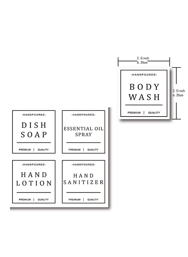 Generic 90PCS Waterproof Labels for Glass Bottles, Hand Soap Shampoo and Conditioner Label Stickers Waterproof, PVC Self-Adhesive Labels for Bathroom Soap Dispenser (White)) - Image 4