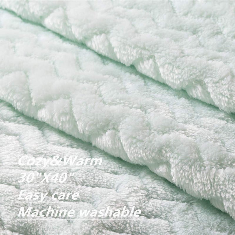 CREVENT 30''X40'' Soft Cozy Warm Baby Blankets for Boys Girls Solid Color - All Season Use - Newborn Essentials (Wave Avocado Green) - Image 3