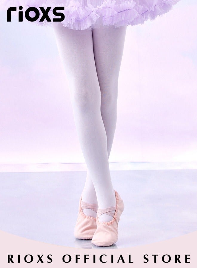 Girls 3 Pairs Ballet Dance Footed Tights, Ultra Soft School Students Tights, Ballet Tight Leggings For Toddler/Little Kid/Big Kid, Stretchy Tights Cozy Pants