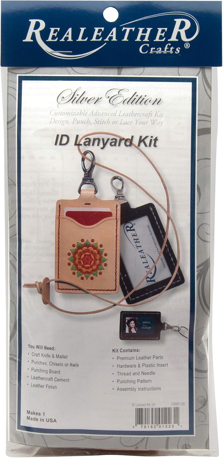 Realeather ID Lanyard Leathercraft Kit Natural - Image 3