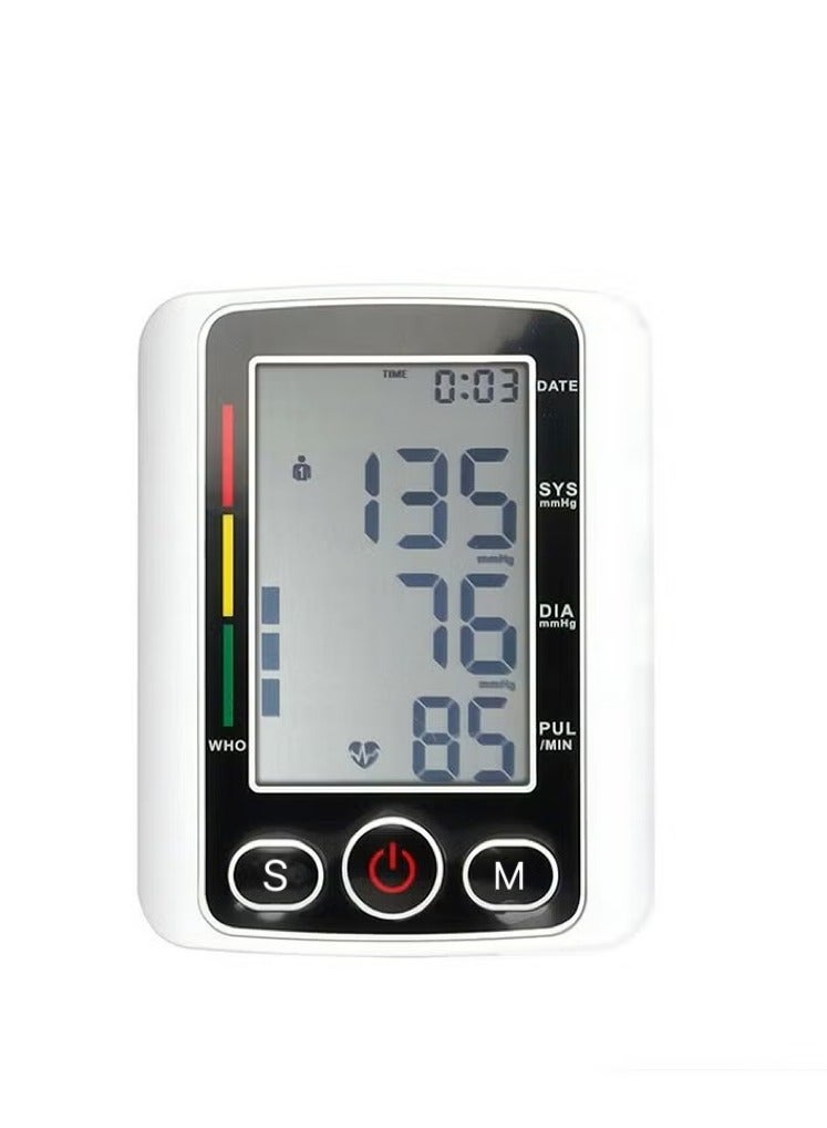 ABJ Large Screen Upper Arm Blood Pressure Monitor – Digital BP Machine with LED Display, One-Touch Operation, Adjustable Cuff, Dual-User Memory, Irregular Heartbeat Detection for Home Use  - Image 1