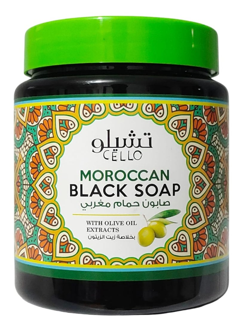 Cello - Moroccan Black Soap With Olive Oil Extract 700 ml - Image 1