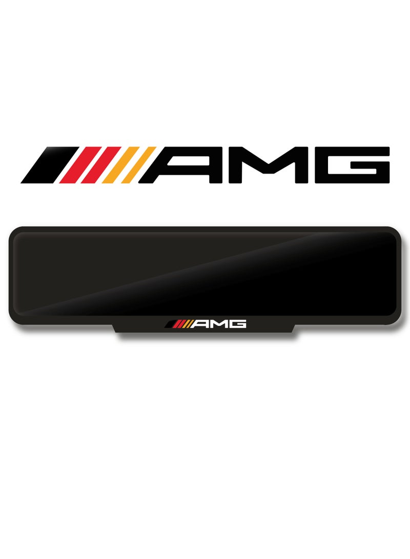 DXBSTAMPS AMG Number Plate Frame – German Flag Color Edition – Gloss Black – Custom Fit – Easy Tape Mount – Sport, Square & Long Sizes  - Image 1