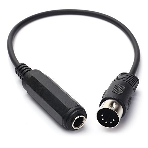 SiYear 6.35mm Female 1/4" TRS to DIN 5 Pin MIDI Cable Adapter for Speaker, Amplifier, Mixer to MIDI Keyboard, Synthesizer and Guitar Connection (30 cm/0.3m) - Image 3