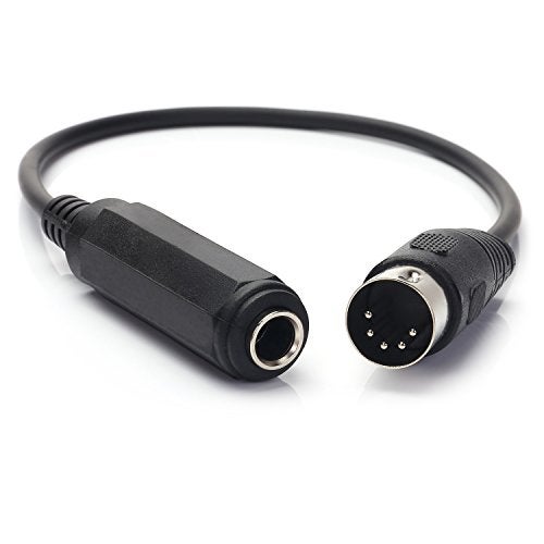 SiYear 6.35mm Female 1/4" TRS to DIN 5 Pin MIDI Cable Adapter for Speaker, Amplifier, Mixer to MIDI Keyboard, Synthesizer and Guitar Connection (30 cm/0.3m) - Image 2