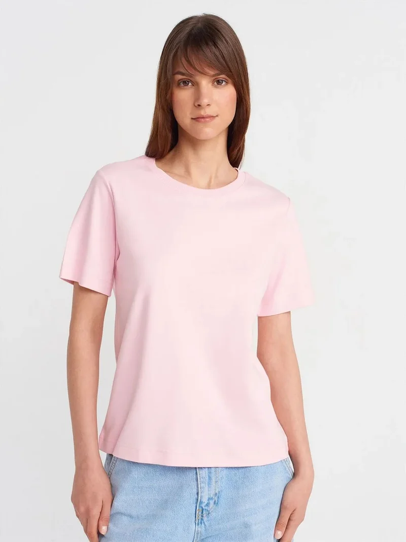 ديلفين Dilvin Women's Cotton Crew Neck T-Shirt