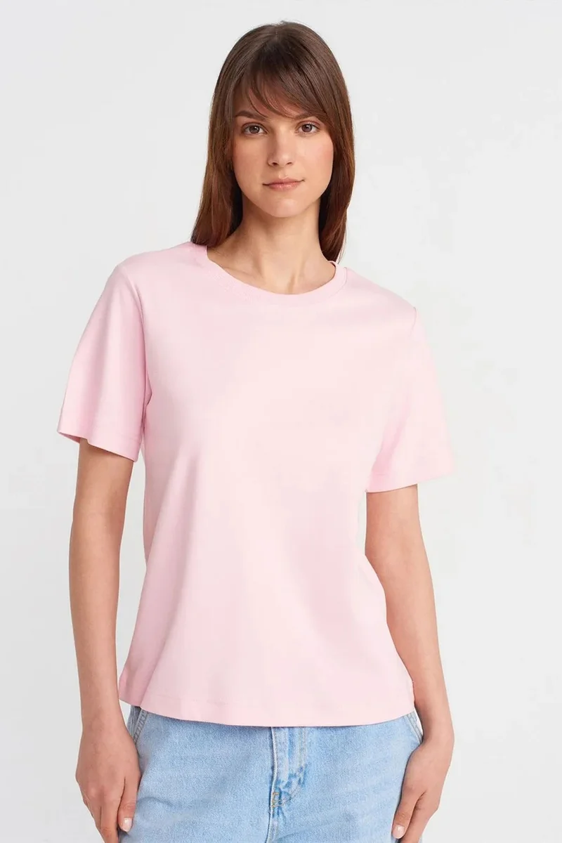 DILVIN Women's Cotton Crew Neck T-Shirt