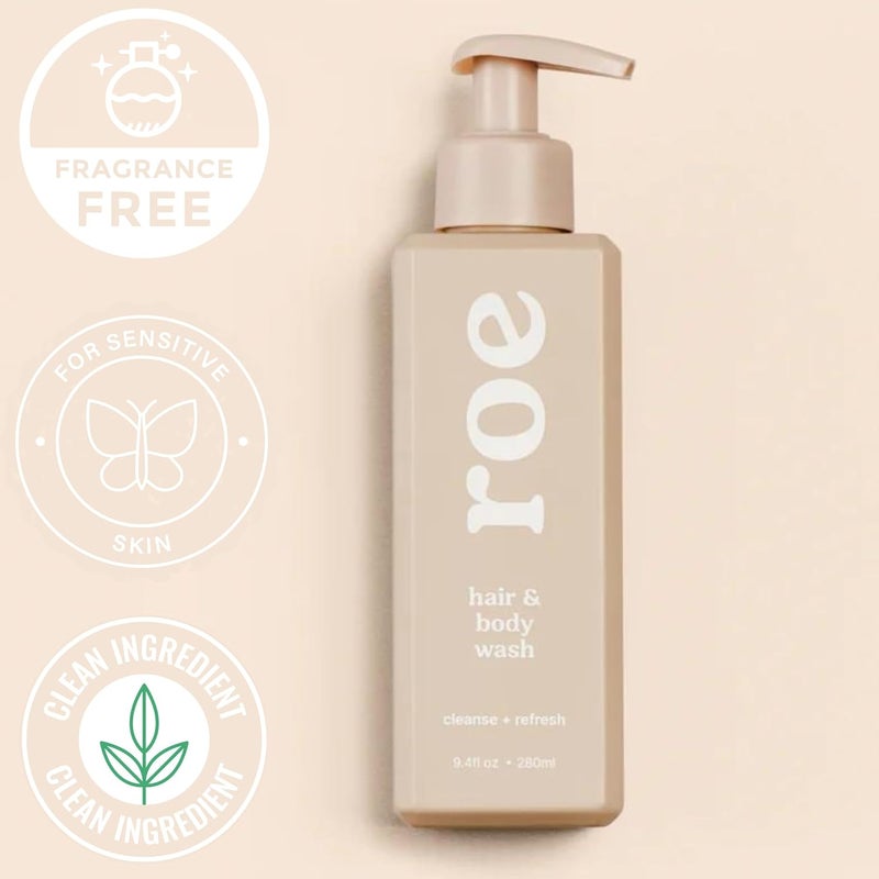 Roe Wellness Toddler Baby Body Wash Shampoo Moisturizing Clean Ingredients Suitable for Sensitive Skin FragranceFree Natural Vanilla Scent Fresh Cleaning 94 fl oz - Image 4