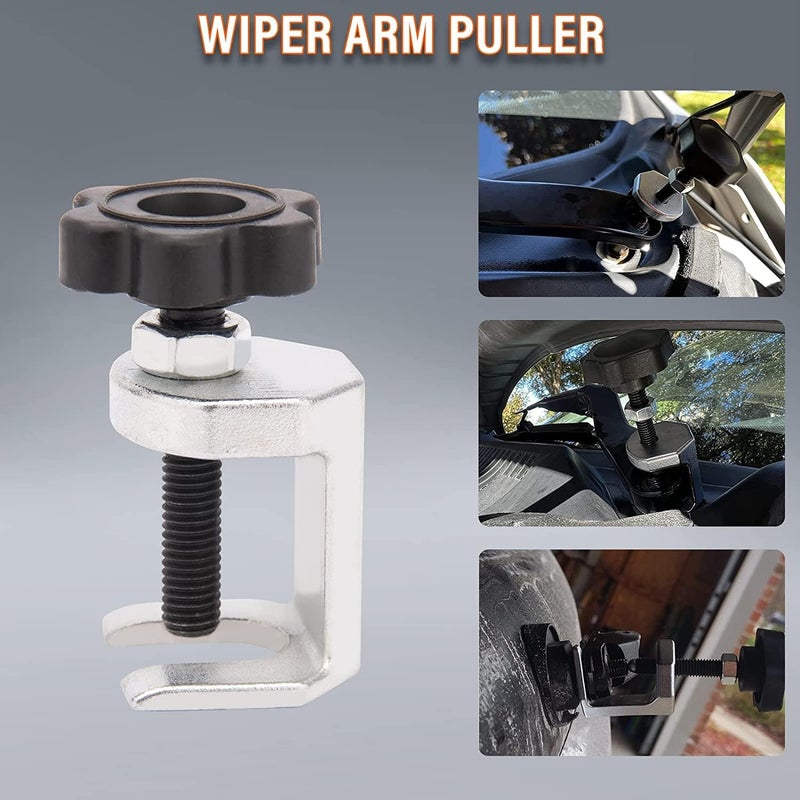SYOSI Battery Terminal and Battery Terminal Puller, Windshield Wiper Arm Removal Tool Heavy-Duty Arm Bearing Remover Puller Repair Tool Kit 6-28 mm - Image 5