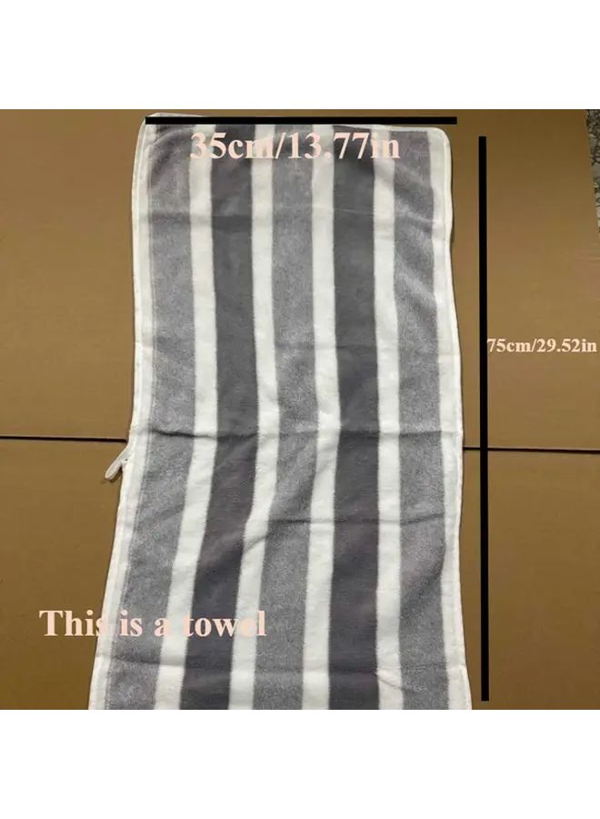 Gray Soft Highly Absorbent Bath Towel And Face Towel Set - Image 2