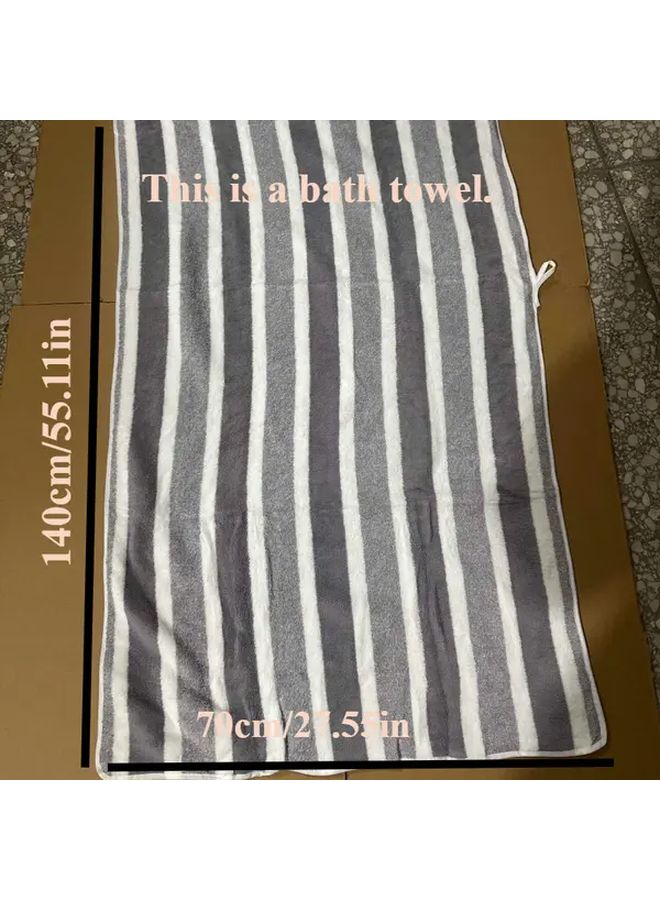 Gray Soft Highly Absorbent Bath Towel And Face Towel Set - Image 5