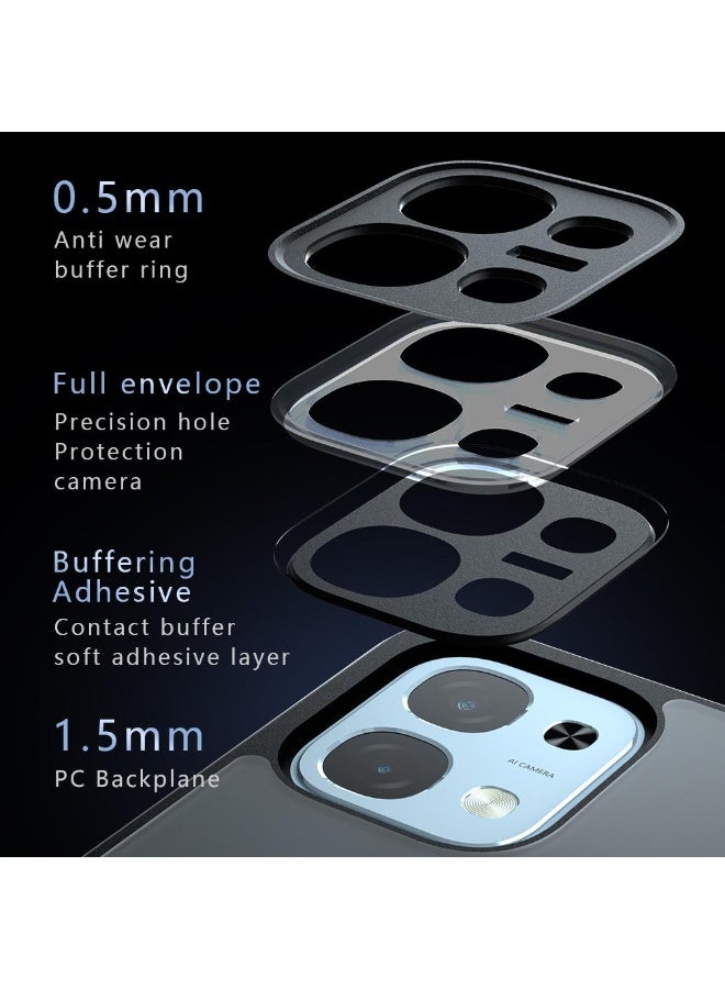 جراب حمايه اسود مط غير لامع ومقاوم للصدمات متوافق مع Oppo A6 Pro  (أسود ) - Image 2