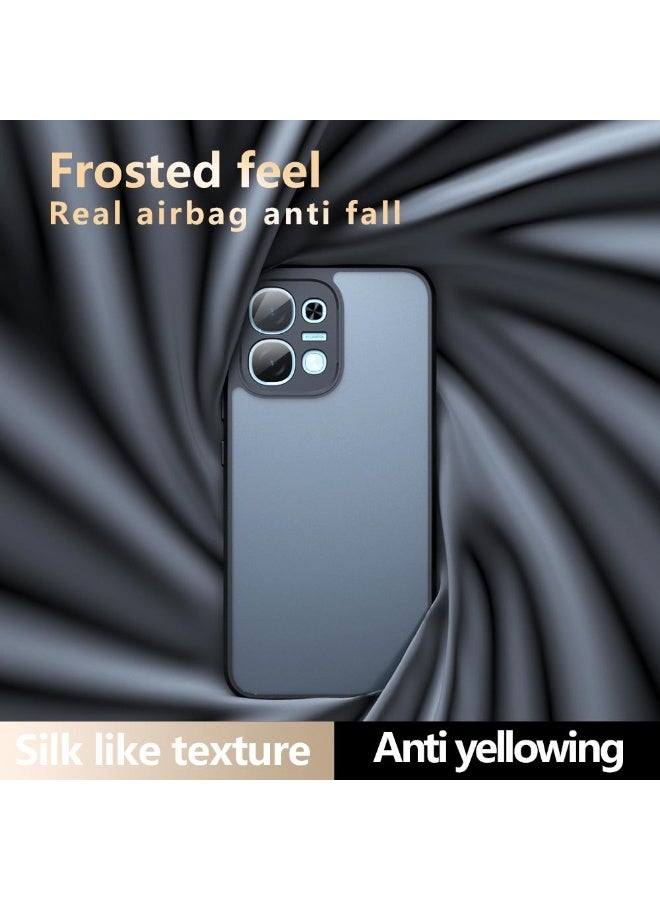 جراب حمايه اسود مط غير لامع ومقاوم للصدمات متوافق مع Oppo A6 Pro  (أسود ) - Image 3