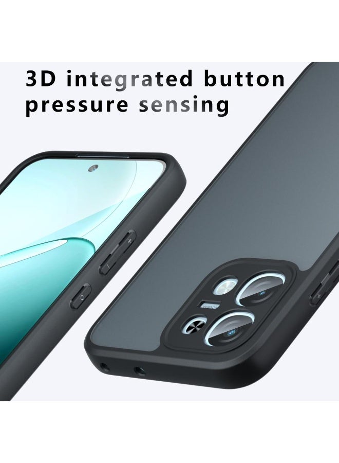 جراب حمايه اسود مط غير لامع ومقاوم للصدمات متوافق مع Oppo A6 Pro  (أسود ) - Image 5