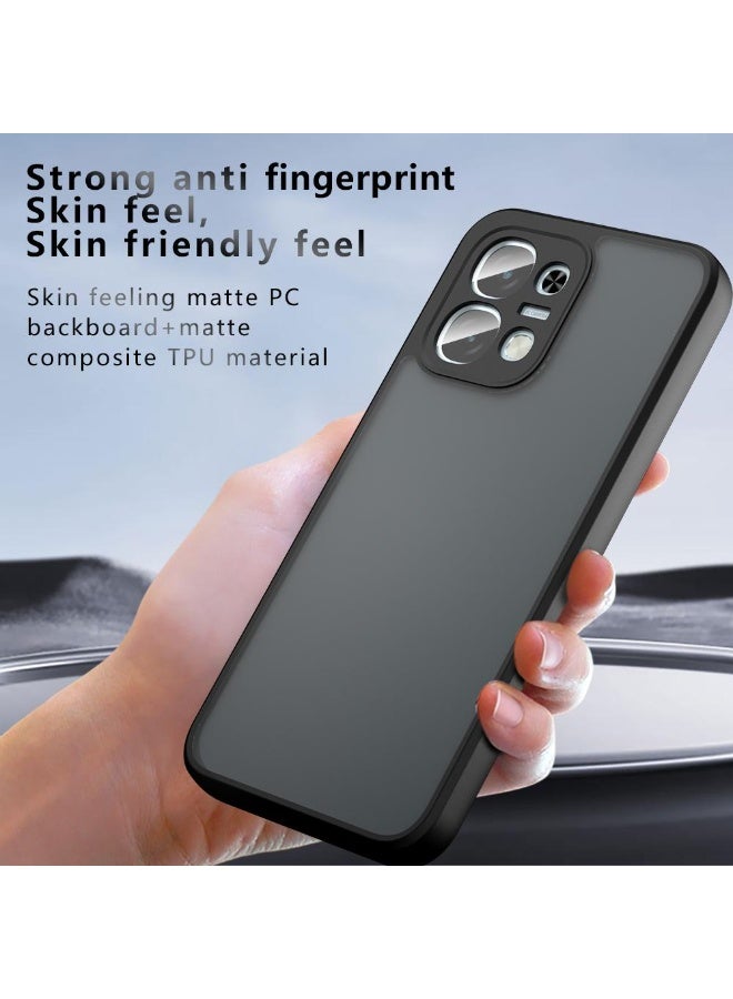 جراب حمايه اسود مط غير لامع ومقاوم للصدمات متوافق مع Oppo A6 Pro  (أسود ) - Image 4