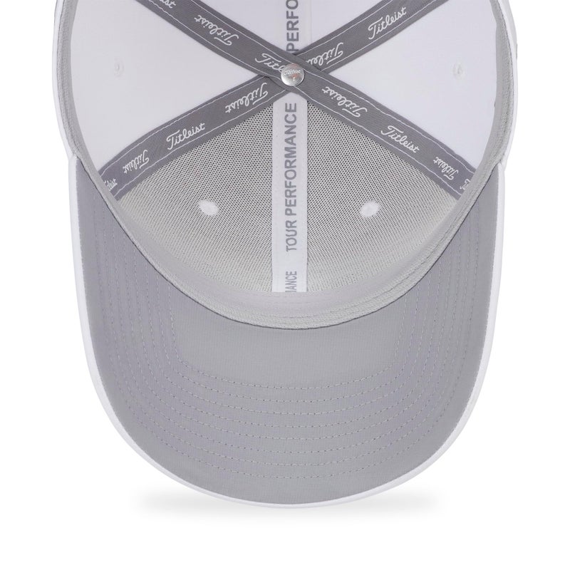 Titleist Men's Tour Performance Golf Hat, White/Gray - Image 5