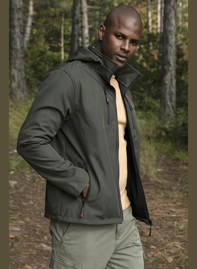 Buratti Water and Wind Resistant Hooded Softshell Jacket Men's Jacket 5855045