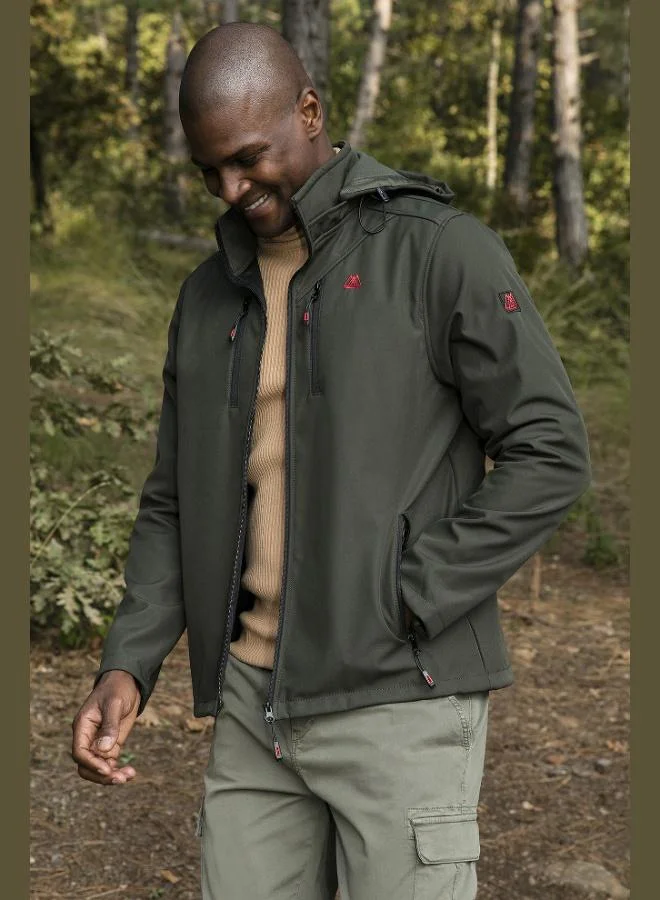 Buratti  Buratti Water and Wind Resistant Hooded Softshell Jacket Men's Jacket 5855045 for Men | Best Price UAE