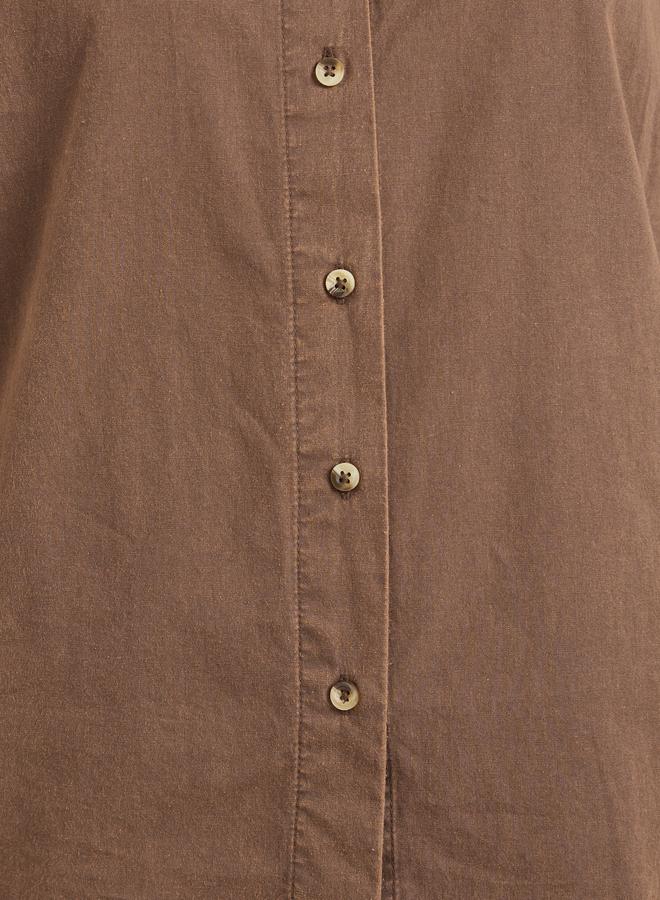 Styli Brown Long Sleeve Acid Wash Shirt - Image 3